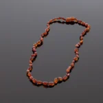 Gintaro karoliai - konjako spalvos slyvutės, Adult amber necklace - cognac olive beads