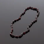 Gintaro karoliai - vyšnios spalvos slyvutės, Adult amber necklace - cherry olive beads
