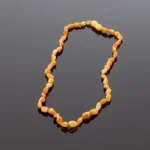 Gintaro karoliai - tamsiai geltonos slyvutės, Adult amber necklace - butterscotch olive beads