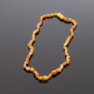Gintaro karoliai - tamsiai geltonos slyvutės, Adult amber necklace - butterscotch olive beads