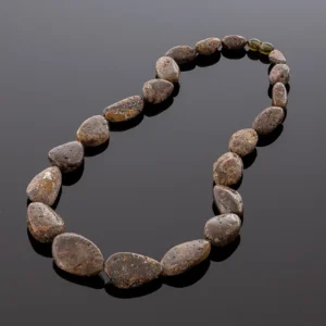 Gydomieji juodo gintaro karoliai, Healing black amber necklace 