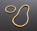Prabangūs matiniai gintaro karoliai, 45cm, Luxurious milky amber necklace, 45cm