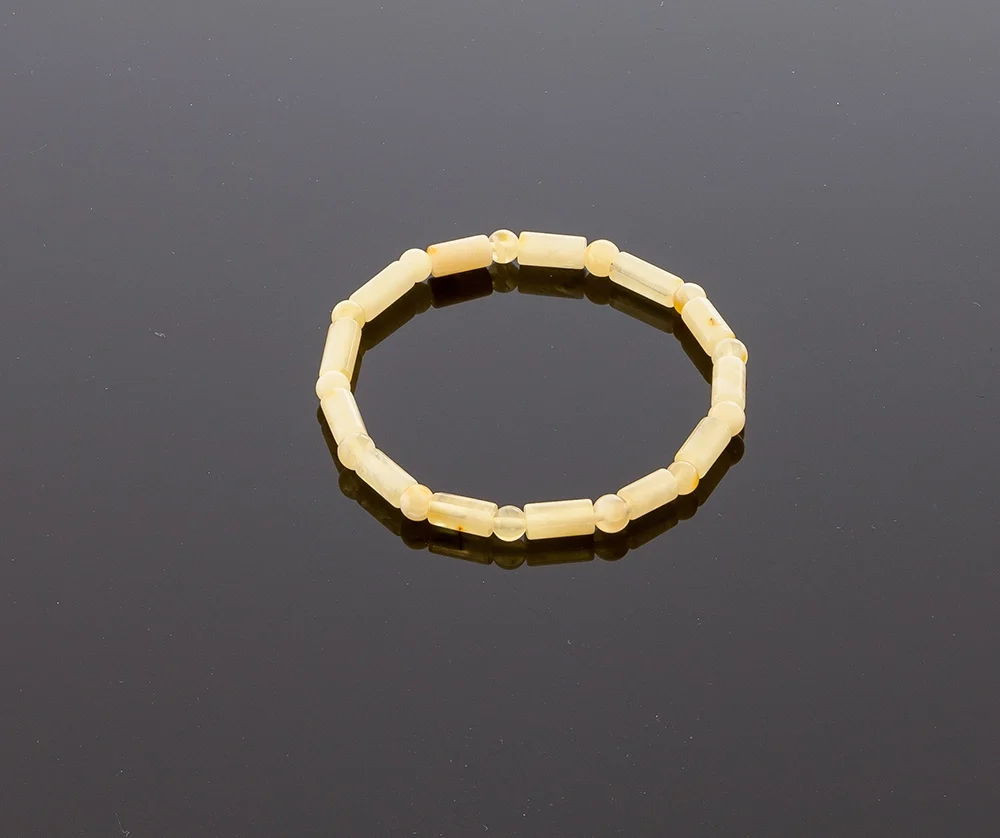 Prabangi matinė gintaro apyrankė, Luxurious milky amber bracelet