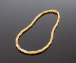 Natūralūs matiniai gintaro karoliai, 50cm, Natural milky amber necklace, 50cm