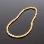 Natūralūs matiniai gintaro karoliai, 50cm, Natural milky amber necklace, 50cm