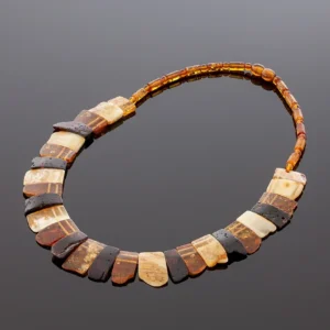 Spalvingas gintaro koljė - Kleopatra, Multicolor amber necklace - Cleopatra