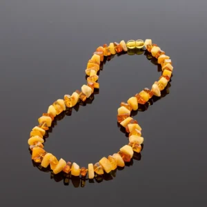 Išskirtiniai margi gintaro karoliai, Exclusive colorful amber necklace