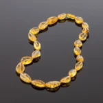 Klasikiniai gintaro karoliai - Citrinos lašas, Classic style amber necklace - Lemon drop