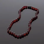 Prabangūs apvalaus gintaro karoliai, 8mm, Luxury round amber necklace, 8mm