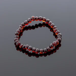 Gintaro apyrankė - vyšniniai baroko formos šaratėliai, Adult amber bracelet - cherry baroque beads