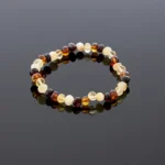 Gintaro apyrankė - margi baroko formos šaratėliai, Adult amber bracelet - multicolored baroque beads