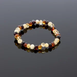 Gintaro apyrankė - margi baroko formos šaratėliai, Adult amber bracelet - multicolored baroque beads