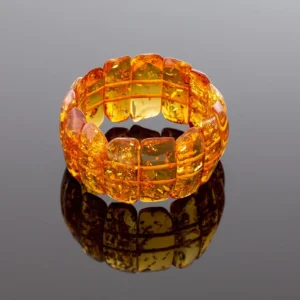 Medaus spalvos gintaro apyrankė, Lovely honey amber bracelet