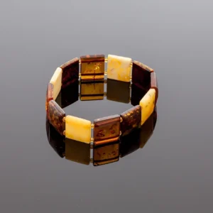 Kvadrato formos gintaro apyrankė, Square amber bracelet