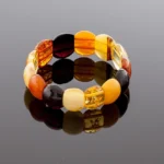 Įvairiaspalvė gryno gintaro apyrankė, Pure multicolor amber bracelet