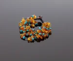 Prabangi gintaro apyrankė su turkiu, Luxurious amber bracelet with turquoise