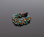 Spalvinga gintaro apyrankė su turkiu, Colorful amber bracelet with turquoise