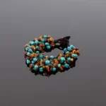 Spalvinga gintaro apyrankė su turkiu, Colorful amber bracelet with turquoise